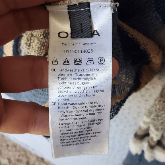 Oska Women's Loose Knit Crew Neck Long Sleeve Pullove Sheer Sweater 1 US 6/8 - Picture 4 of 5